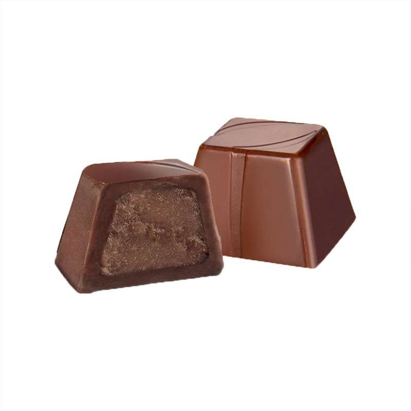 Tablette de chocolat au lait carrés individuels