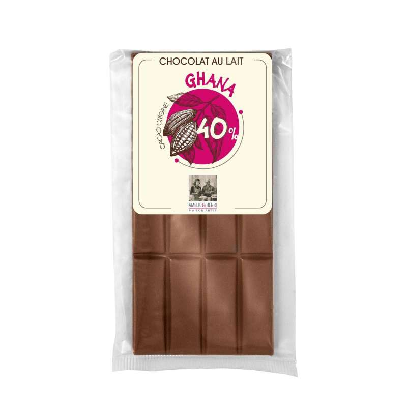 Tablette chocolat au lait 37% – Coco et sel de Guérande – Au